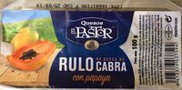 Rulo de queso de cabra con papaya