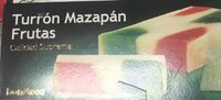 Turrón mazapán frutas