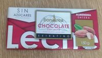Chocolate con leche y almendras sin azúcares