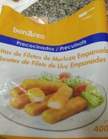Varitas de filetes de merluza empanadas