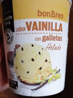 Helado sabor vainilla con galletas