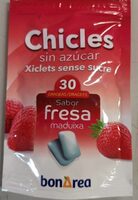 Chicles sin azúcar. Sabor fresa