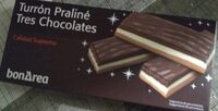 Turrón praliné tres chocolates
