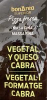 Pizza Fresca Vegetal Y Queso Cabra