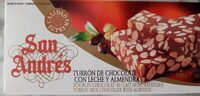 Turrón de chocolate con leche y almendras