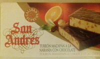 Turrón mazapan a la naranja con chocolate