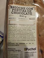 Brioche con pepitas de chocolate