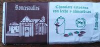 Chocolate artesano con leche y almendras