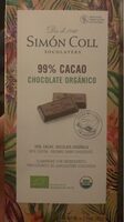 Chocolate organico 99% cacao