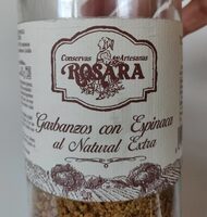 Garbanzos con espinacas al natural extra