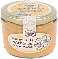Hummus de garbanzo con verduras