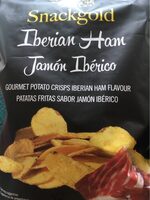 Snackgold Iberico Ham Gourmet Potato Chips, 4.9 Ounce