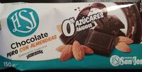 Chocolate puro con almendras 0% azucares
