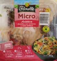 Micro noodles con verduras y salsa asiática