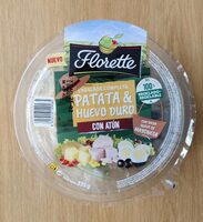 Ensalada completa de patata y huevo duro con atún