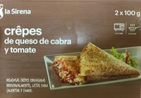 Crêpes de queso de cabra y tomate