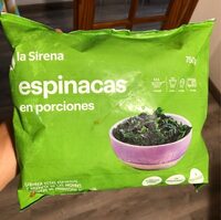 Espinacas en porciones