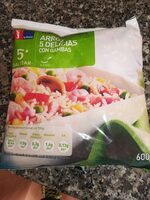 Arroz 5 delicias con gambas