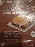 Lasaña vegetal con bechamel