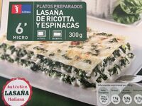 Lasaña de ricotta y espinacas