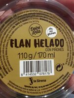 Flan helado con piñones