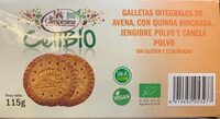 CeliBIO: Galletas integrales de Avena, con Quinoa hinchada, jengibre polvo y canela polvo