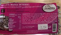 Galletas maría integral bañadas en chocolate y cubiertas con coco