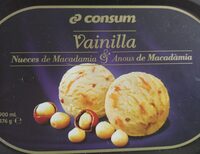 Helado de vainilla y nueces de macadamia