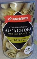 Corazones de alcachofa cuartos