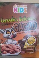 Cereales rellenos de crema de cacao