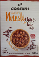 Muesli crujiente con chocolate negro