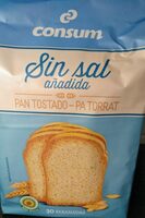 Pan tostado sin sal añadida