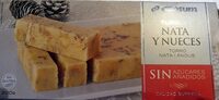 Turrón nata y nueces 0% azúcares añadidos