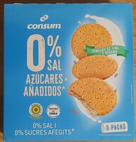 Galletas 0% sal y azúcares añadidos
