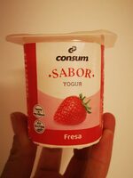 Yogurt azucarado sabor a fresa