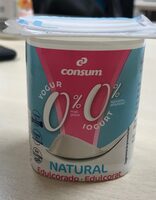 Yogur Natural Desnatado con edulcorantes.