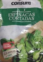Espinacas cortadas