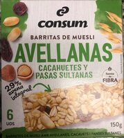 Barritas de muesli avellanas