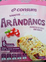 Barritas de muesli con arándanos