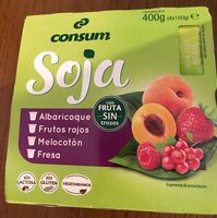 Postre de soja con fruta