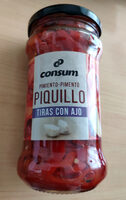 Pimiento piquillo en tiras con ajo