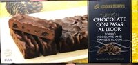 Turrón praliné con licor y pasas