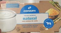 Yogur cremoso natural con azúcar de caña