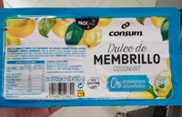 Dulce de membrillo 0% azúcares añadidos