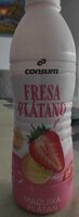 Yogur líquido fresa y plátano