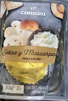 Girasoles de setas y mascarpone