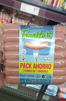 Salchichas cocidas de pollo y cerdo ahumado