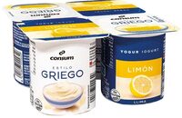 Yogur griego con limón azucarado