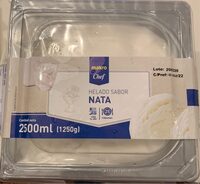 Helado sabor nata