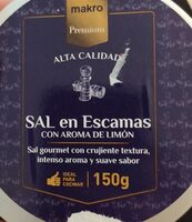 Sal en escamas con aroma de limon